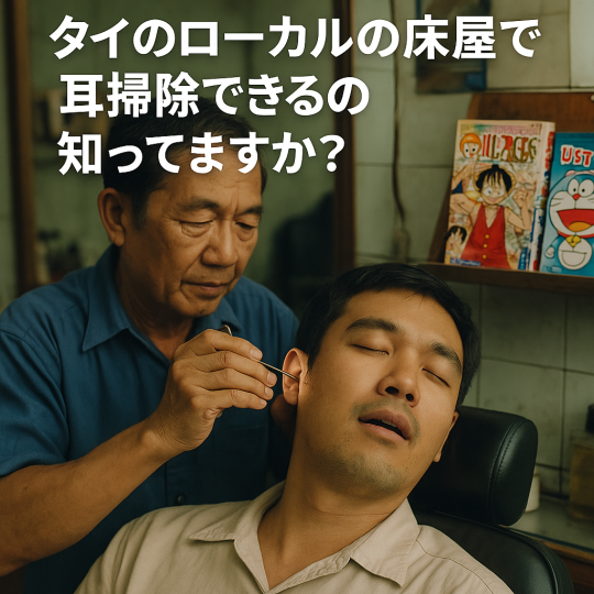 【タイ移住の楽しみ】ローカル床屋で「耳掃除」！？