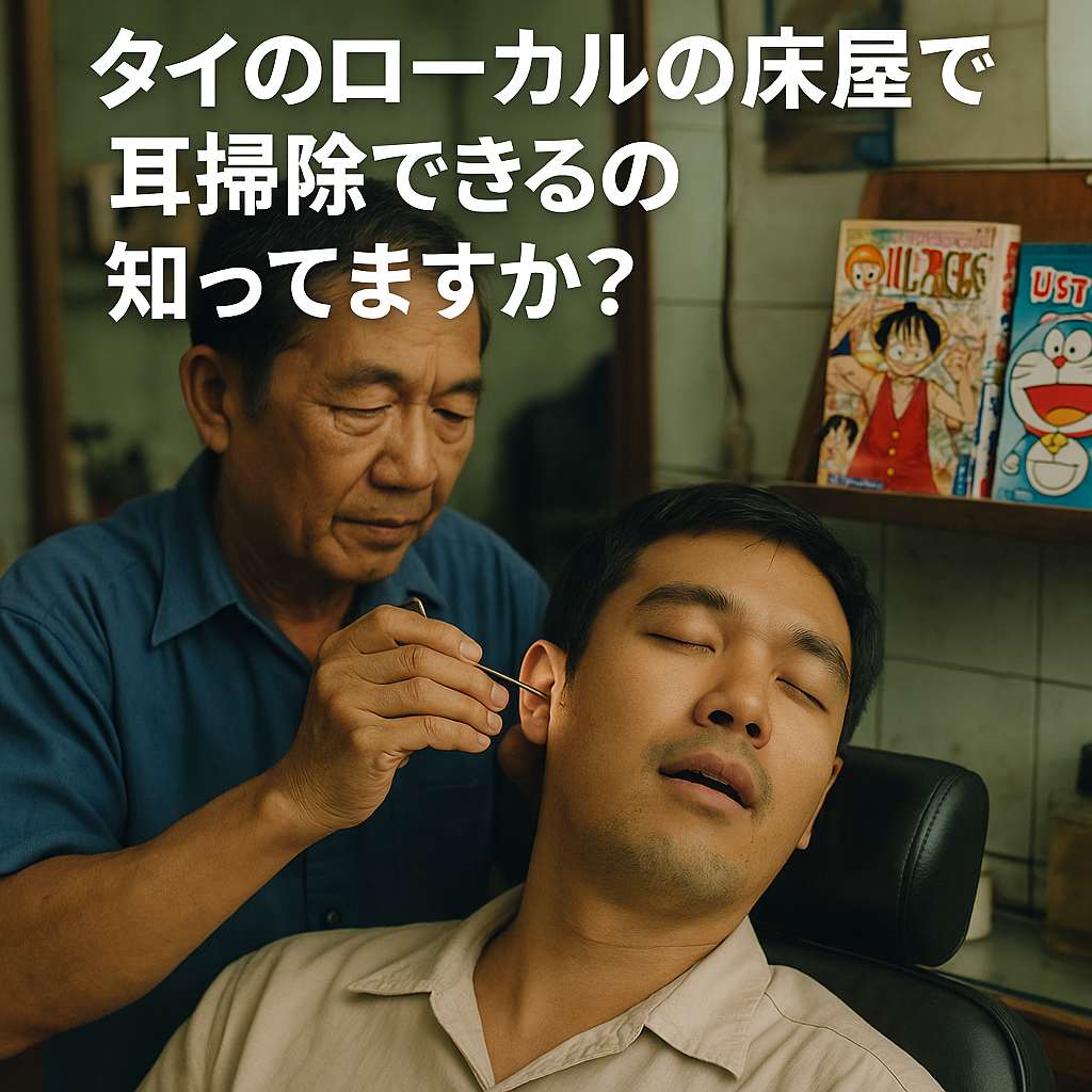 【タイ移住の楽しみ】ローカル床屋で「耳掃除」!?