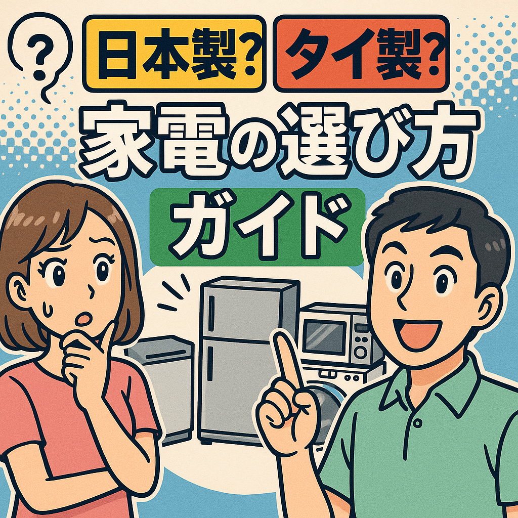 タイ移住者が教える！家電は日本製とタイ製どっちを買うべき？リアル選び方ガイド